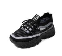 Womens Slip Trainers Ladies Breathable Sneakers with Memory Foam Lightweight Non Tennis Shoes Walking Sport air Cushion Arch Support Running Fitness Outdoor