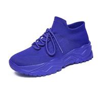 Womens Slip Trainers Women Chunky Sneakers with Memory Foam Quick Drying Shoes Waterproof rain Boots air Cushion Arch Support Running for Spring Summer Hiking Trekking Blue