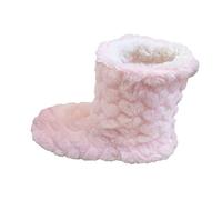 Women's Slipper Couples Floor Thickened Indoor Dance High Tube Boots for Parents and Early Education (41) Pink