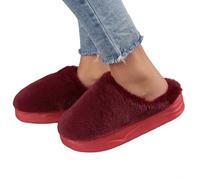Womens Slipper Memory Foam Fluffy Men's Festive Pattern Slippers Comfy Faux Shearling Indoor House Shoes And Outdoor
