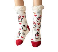 Women's Slipper Socks Soft Fleece for Cuddly Warm Feet on Cold Winter Days Cosy Hours at Home with High Comfort Ideal as, White, One Size