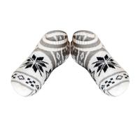 Women's Slipper Socks With Soft Cozy Lined Socks Winter Warm Fuzzy Non Slip Socks For Women Thanksgiving Socks (Grey, One Size)