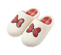 Womens Slippers Closed Toe Memory Foam Fuzzy Ladies Slippers Cotton Shoes