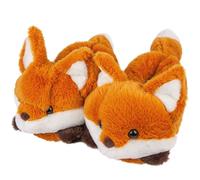 Women's Slippers Cute Wild Animal Fuzzy Plush Funny Slippers Novelty Fox Raccoon Red Panda Sloth Hedgehog Squirrel Koala Cozy Soft Winter Warm House Shoes for Indoor/Outdoor, Red Fox, 8-10