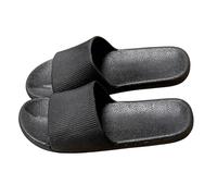 Women's Slippers, Flat Slippers, Open Toe, Mules, Lightweight Bathing Shoes, Quick-Drying Slippers, Non-Slip Bathing Slippers, Comfortable Summer Shoes, black, 10 UK