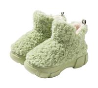Womens Slippers Fleece High Top EVA Thick Sole Snow Boot Warm Shoes | High top boot style, fleece lining, EVA thick sole, non-slip, UK 3-8, winter outdoor warmth and après-ski