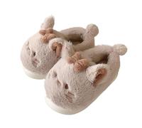 Womens Slippers Fluffy Cartoon Cat Slipper Plush Faux Fur Lining Shoes For Women Uk Memory Foam Soft Footwear Slipper Work From Home House Shoe Non-Slip Rubber Sole Slippers