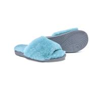 Women's Slippers Genuine Leather Sheepskin Slippers with Wool Lining D010