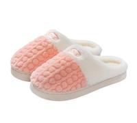 Womens Slippers Indoor Shoes for Women Faux Fur Slippers Two Tone Wheat Patterned Cotton Slipper for Women Men 2025 Thick Sole Couple's Warm Indoor Postpartum Cotton Shoes Slipper Size 4 Wide Fit