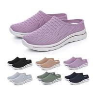 Womens Slippers Lightweight Breathable Mesh Orthopedic Diabetic Sandals for Women UK Comfort Slip-On Walking Mules Hollow Out Outdoor Sports Casual Summer Water Shoes Footwear