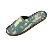 Women's Slippers Llamas Alpacas Cacti Summer Open Toe Travel House Slippers