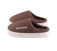 Women'S Slippers Men's Women's Autumn Winter Color Matching Warm Anti Slip Thick Bottom Baotou Home Indoor Cotton Slippers Deer Form Women's Slippers (Coffee, 36)