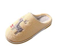 Women's Slippers Open Warm Couples Home -On Keep Winter Furry Flat Toe Plush Shoes Women Slipper Womens Comfy Extra Wide Fit for Flats Puffy Funky Mens Size 9.5 Nanny Personalised Gifts A Lady