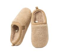 Womens Slippers Size 5 Women's Spring Autumn and Winter Plus Velvet Warm Home Cotton Shoes with Thick Bottom and Soft Sole Non Slip Lamb Wool Cotton Slippers Slippers Women Fluff Yeah Beige