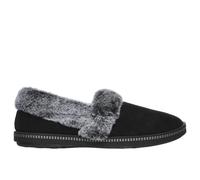Skechers Women's Cozy Campfire - Team Toasty Low Top Slippers, Black Black Microfiber Suede Faux Fur Line Blk, 8 UK