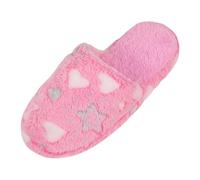 Womens Slippers Slip On Furry Flat Home Winter Round Toe Keep Warm Prints Cozy Clogs Plush Thickened Indoor Home Anti Slip For Her Cozy House Slippers(3.5)