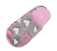 Womens Slippers Slip On Furry Flat Home Winter Round Toe Keep Warm Prints Cozy Clogs Plush Thickened Indoor Home Anti Slip For Her Cozy House Slippers(Grey, 6.5)