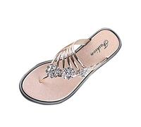 Women's Slippers Summer Fashion Flip Flops Sandals Open Toe Comfortable Non-Slip Flat, a, 5 UK