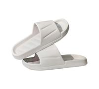 Women's Slippers Summer Lightweight Bath Slippers Non-Slip Slippers Waterproof Slides Peep Toe Mules Comfortable Summer Sandals Boho Bath Slippers Wide Feet Slippers Simple Slippers, gray, 10 UK