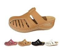 Women's Slippers Summer Slope Heel Breathable Comfortable Slip On Shoes Plain Thick Sole Non-Slip Soft Slippers Outdoor Round Toe Beach Pool Summer Shoes 36-43, N A, 36,37,38,39,40,41,42,43
