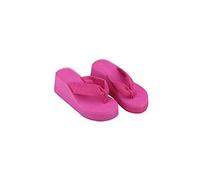 Womens Slippers Summer Soft Women Open Toe Wedge Sandals Thong Flip Flops Platform Slippers Beach Indoor & OutdoorRosy Red,39 size
