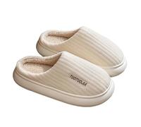 Womens Slippers Thick Sole Solid Color Shoes Cloud-Like Comfort House Shoe Classic Indoor Outdoor Footwear Slipper Cozy Cabin Retreat Slippers Thermal Fleece Lining Women Shoes