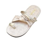 Women's Slippers Trendy Flip Flops Elegant Mules Cosy Summer Footwear for On the Go, beige, 6 UK