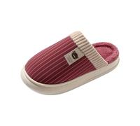 Women's Slippers Warm Winter Slippers Women's Plush Lined Felt Slippers Slip On Flat Comfortable House Slippers with Soft Rubber Sole Winter Slippers Elegant Cotton Shoes at Home, purple, 12 UK