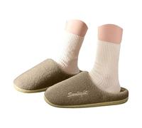 Women's Slippers, Winter Elegant Home Shoes, Closed Front Slippers | Women's House Slippers Plush, Felt Slippers with Felt Sole Flat Cosy Slippers Plain Cosy Slippers for Everyday Use