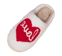 Women's Slippers, Winter Warm Comfortable Plush Slippers Extra Wide Slippers for Swollen Feet Ladies Ladies Slip On Home Hotel Guest House Shoes Slipper Womens Size 7 (Red,6)