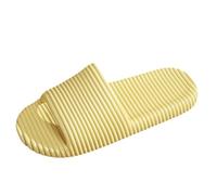 Women's Slippers with Thick Sole Shower Shoes Soft Inner Shoes Lightweight Outdoor Sandals for Men and Women Non-Slip Bath Sandals Quick Drying Beach Shoes Summer Shoes, yellow, 6 UK