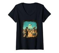 Womens Sloth Last Coffee Coffee Break A Sloth's Cosmic Encounter V-Neck T-Shirt