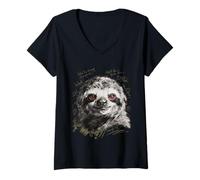 Women's Sloth Street Style Vibes V-Neck T-Shirt