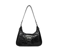Women's Slouchy Hobo Crescent Shoulder Bags, Vegan Leather Crossbody Bag, Daily Commuting Handbags Purse 2025 - Gift for Christmas, Birthday and Anniversary (Black,12.59×8.66×3.94 inches)