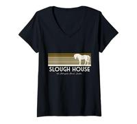 Women's Slough House. London. Aldersgate. Slow. V-Neck T-Shirt
