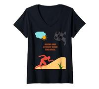 Womens Slow and Steady wins The Race V-Neck T-Shirt