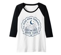 Womens Slow Burn Romance Book Club Romance Reader Reading Raglan Baseball Tee