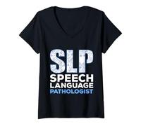 Women's SLP Speech Language Pathologist Speech Therapist V-Neck T-Shirt