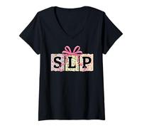 Women's SLP Speech Therapist Speech Language Pathology V-Neck T-Shirt