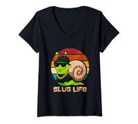 Womens Slug Life V-Neck T-Shirt