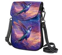Women's Small Crossbody Phone Bag Lightweight Travel Pouch Shoulder Bag with Adjustable Shoulder Strap - Hummingbird Sunset