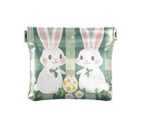 Women's Small Leather Coin Purse Wallet Easter Day Mr & Mrs Waterproof Mini Cosmetic Case for Men Women Travel mini monederos para monedas