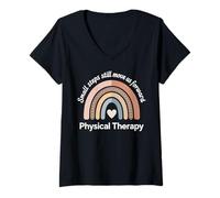 Womens Small Steps Still Move Us Forward Physical Therapy Pediatric V-Neck T-Shirt
