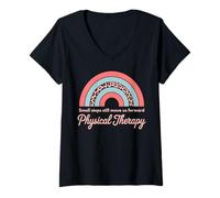 Womens Small Steps Still Move Us Forward Physical Therapy Pediatric V-Neck T-Shirt
