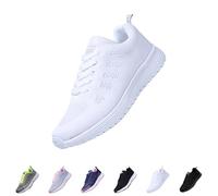 Womens Smart Casual Trainers Womens Mesh Breathable Trainers Non Slip Workout Sneakers Soft Hollow Out Shoes Lace Up Running Shoes Lightweight Tennis Sneakers Casual Outdoor Footwear Dark Blue