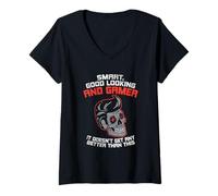 Women's Smart Good Looking and Gamer It Doesn't Get Any Better V-Neck T-Shirt