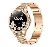 Women's Smartwatch with Bluetooth Calls and 20 Sports Modes, Sleep Heart Rate Monitor, Message Notifications, 1.32 Inches Diamond IP67 Rose Gold for Android iOS