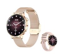 Women's Smartwatch with Phone Function - 1.27 Inch Display, Metal Bracelet & Silicone Strap, Heart Rate/SpO2/Blood Pressure/Sleep Monitor, Cycle Tracking, IP68 Fitness Tracker for iOS Android (Rose