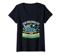 Women's Smell Nudibranch Aquarium Biologist Invertebrates Sea Slug V-Neck T-Shirt