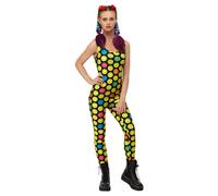 Womens Smiley Unitard Fancy Dress Costume (Size 8-10)